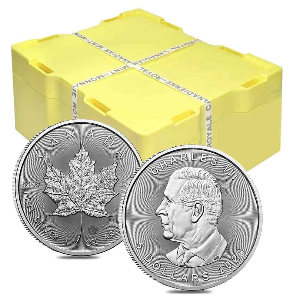 Monster Box of 500 - 2026 1 oz Silver Maple Leaf Coin BU