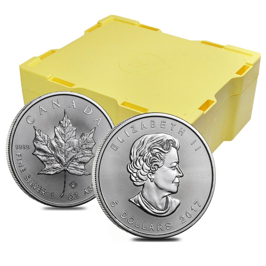 Monster Box of 500 - 2017 1 oz Silver Canadian Maple Leaf Coin