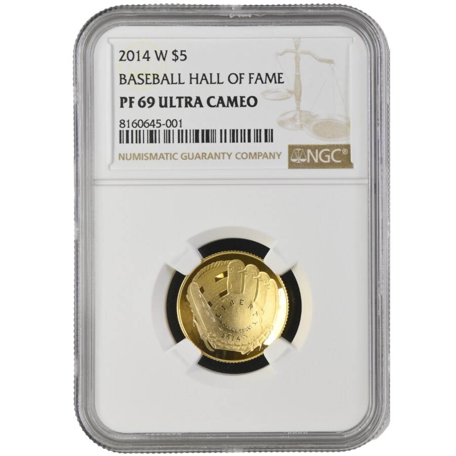 2014-W National Baseball Hall of Fame Proof Gold Coin NGC PF 69