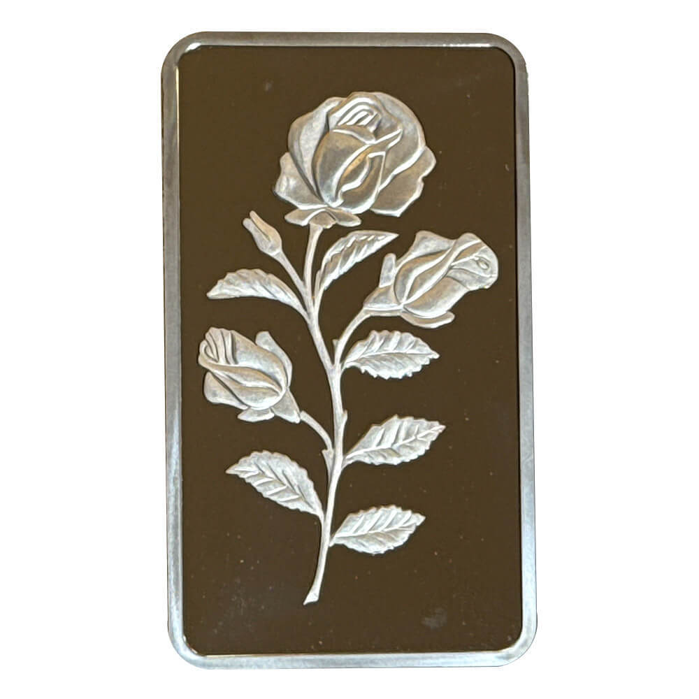 NO ASSAY - 100 Gram PAMP Suisse Rosa Silver Bar .999 Fine