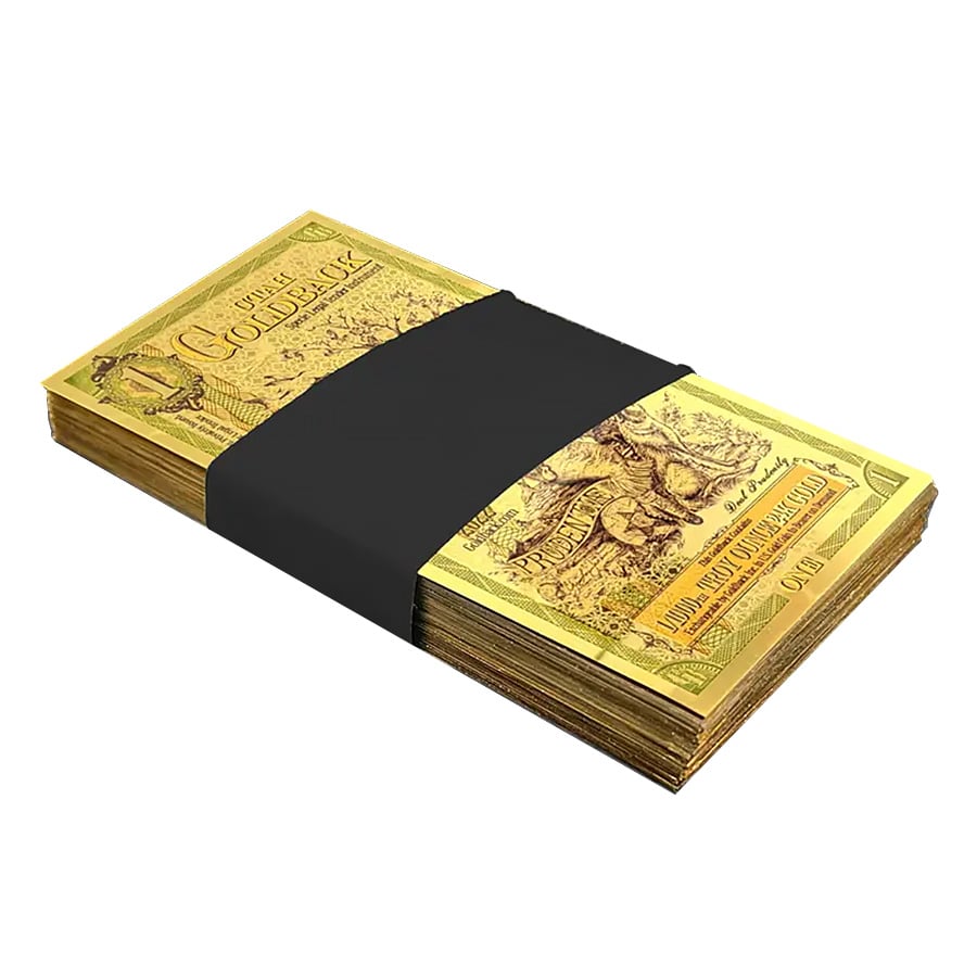 Lot Of 7 Goldback Notes – 1/1000th Oz 24KT Gold Foil Notes From 7 Different US States