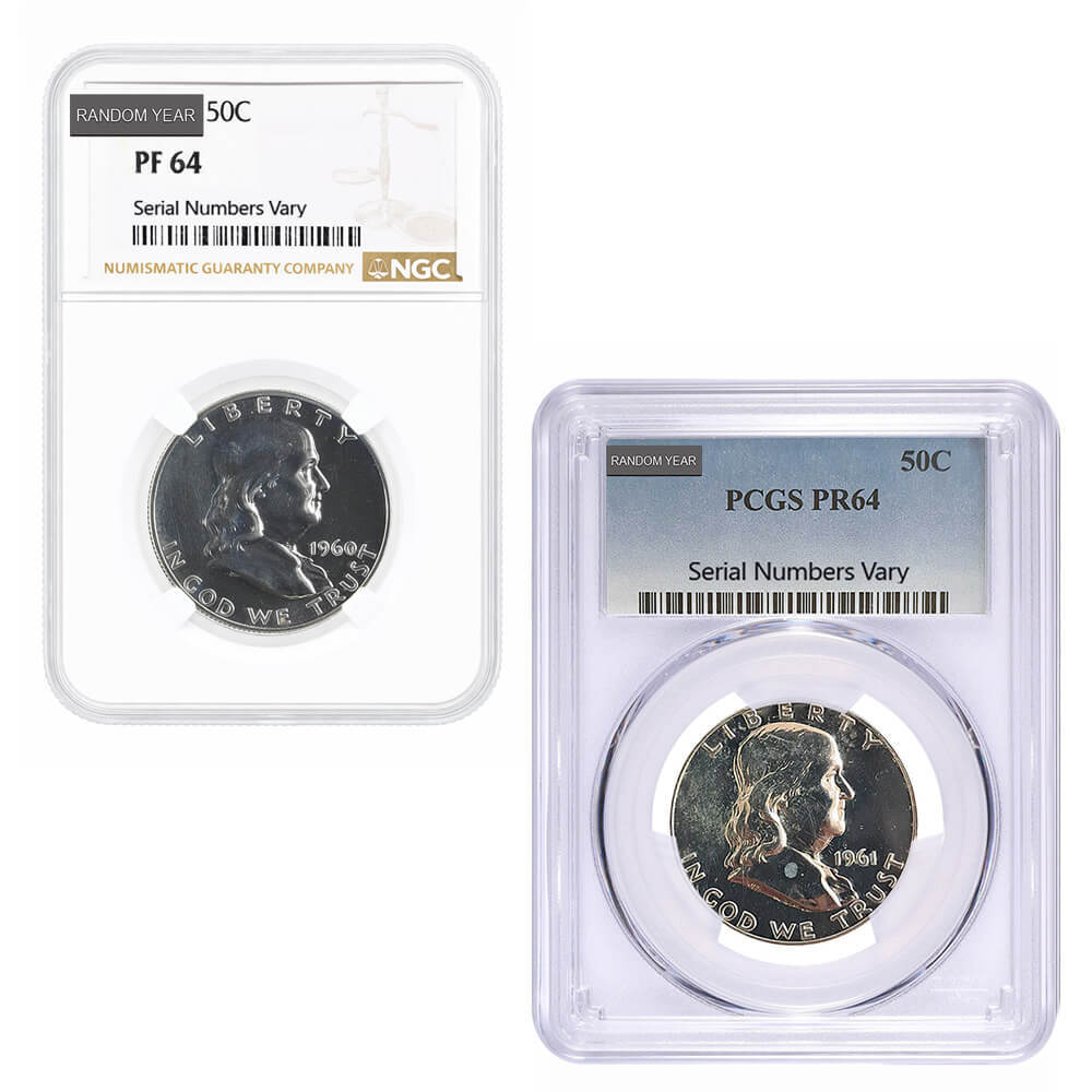Vill R Proof Proof Franklin Silver Half Dollar 50C NGC/PCGS PF 64 (RY)