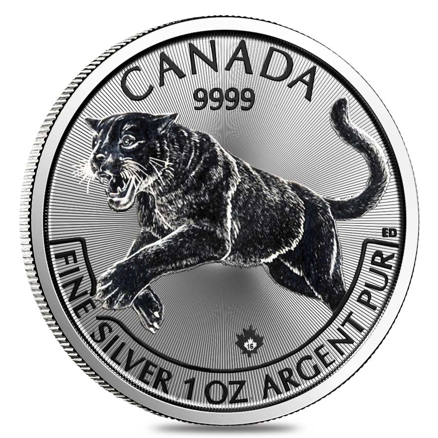 2016 1 oz Canadian Silver Cougar Predator Series $5 Coin .9999 Fine Silver
