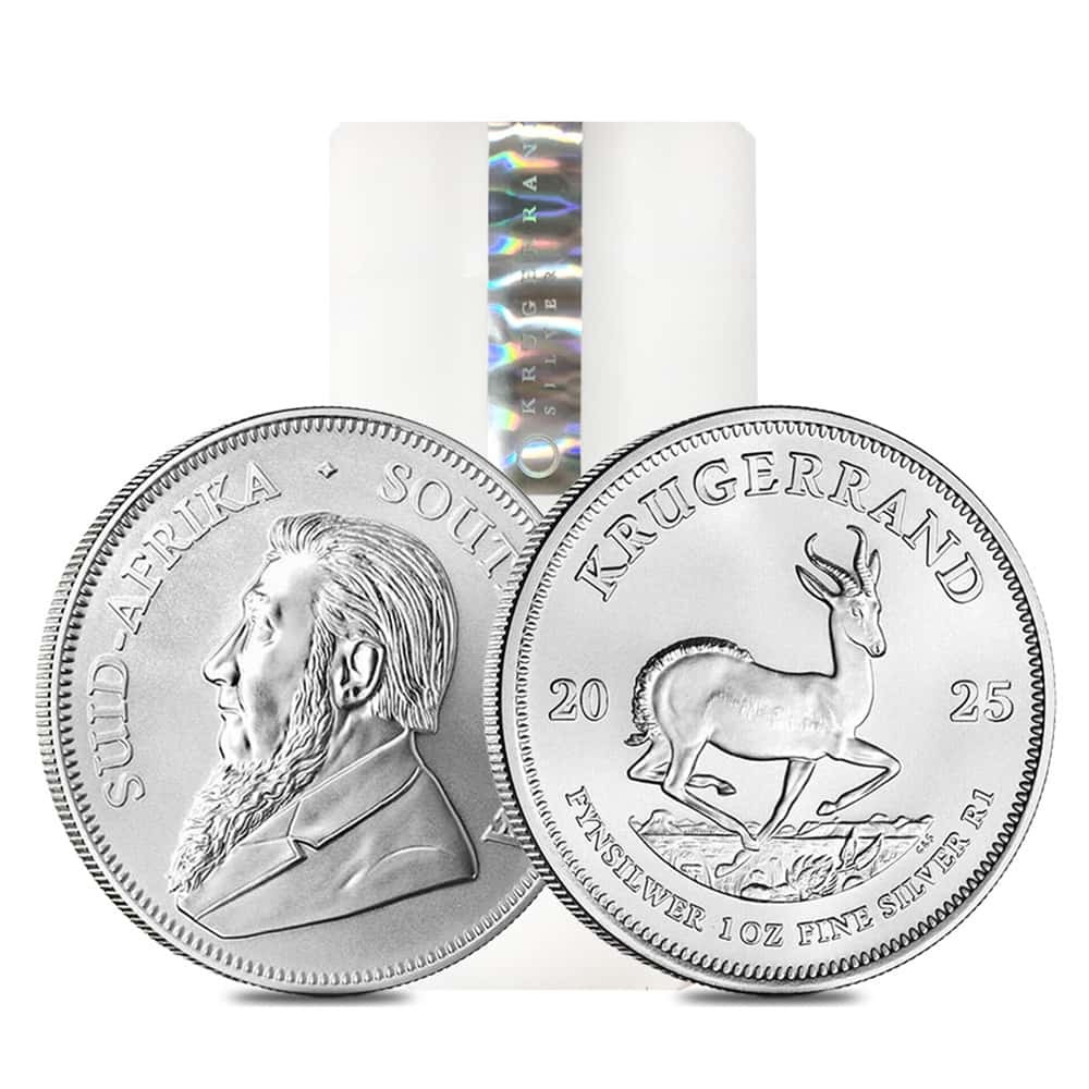 2025 South Africa 1 Oz Silver Krugerrand Coin – BU (Silver Plated, Not Pure)
