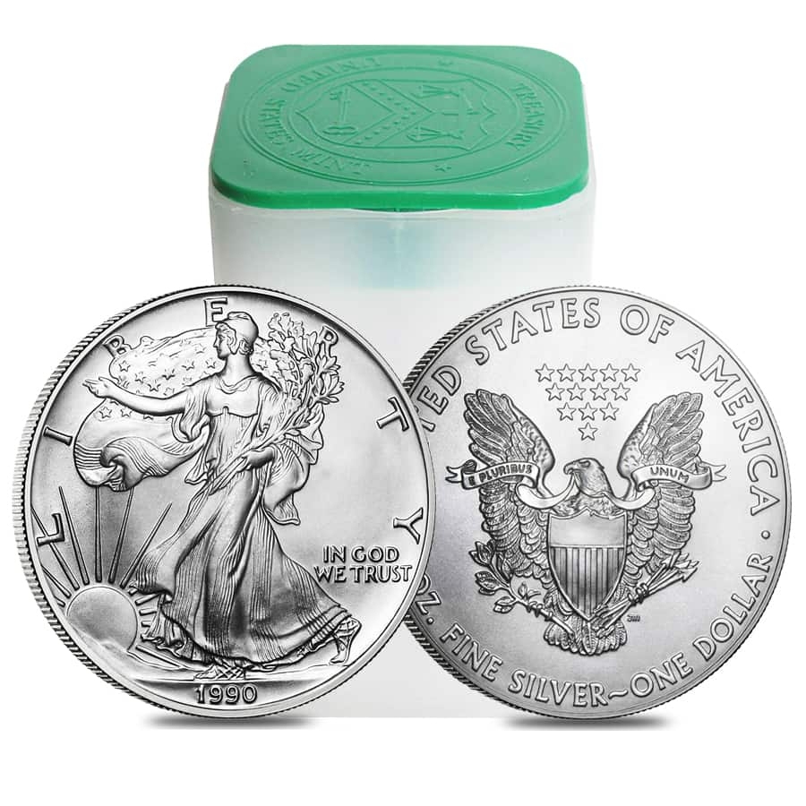 Roll of 20 - 1990 1 oz Silver American Eagle | Bullion Exchanges