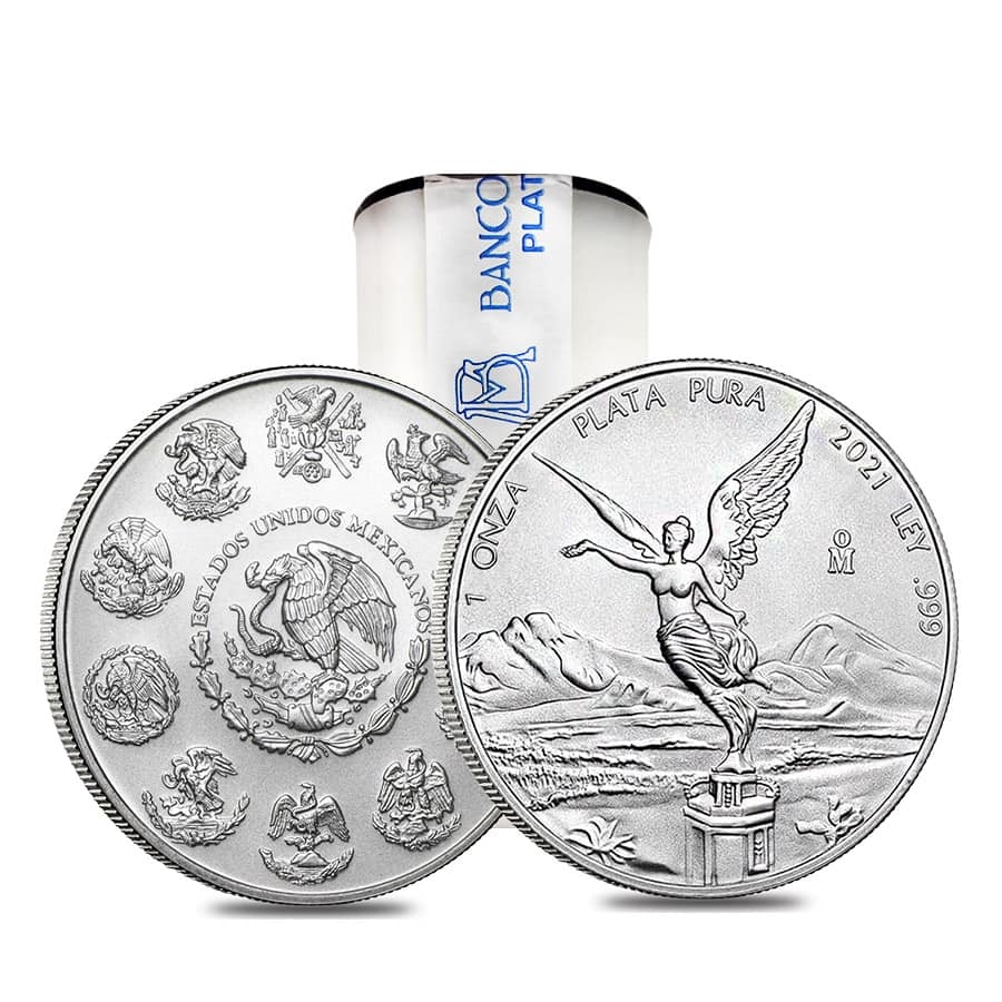 Lot of 25 - 2021 1 oz Mexican Silver Libertad Coin .999 Fine BU