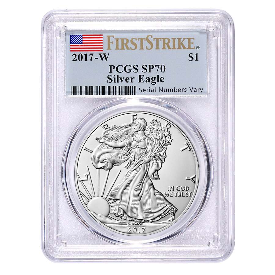 2017-W 1 oz Burnished Silver American Eagle PCGS SP 70 First Strike