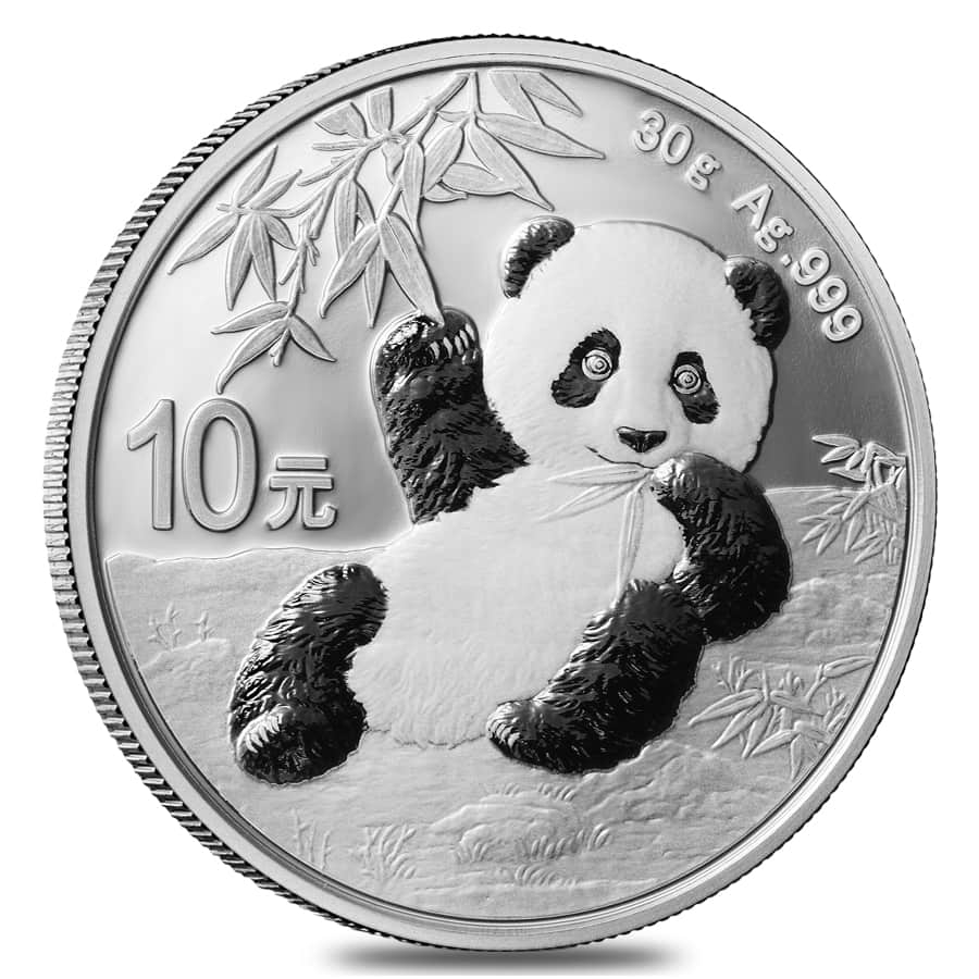 2020 30 gram Chinese Silver Panda 10 Yuan .999 Fine BU