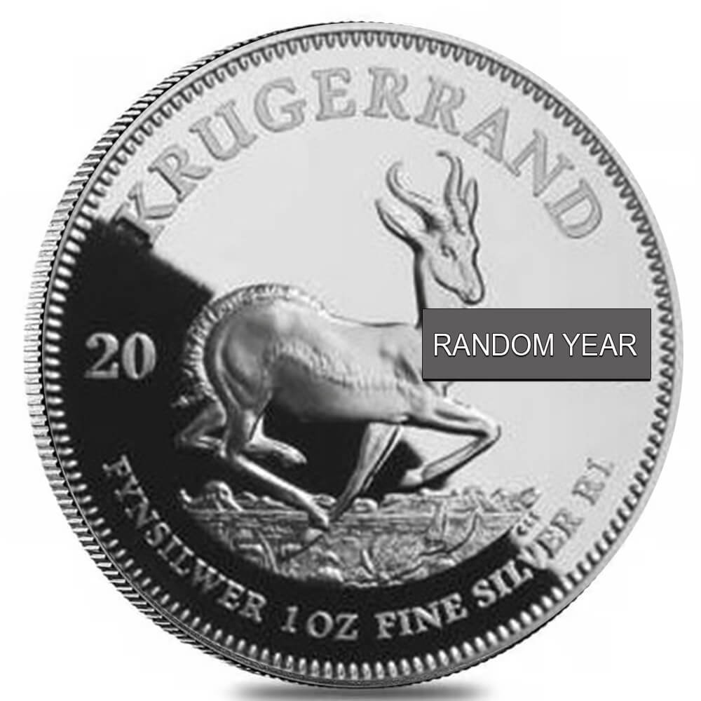 South Africa 1 oz Proof Silver Krugerrand (Random Year)