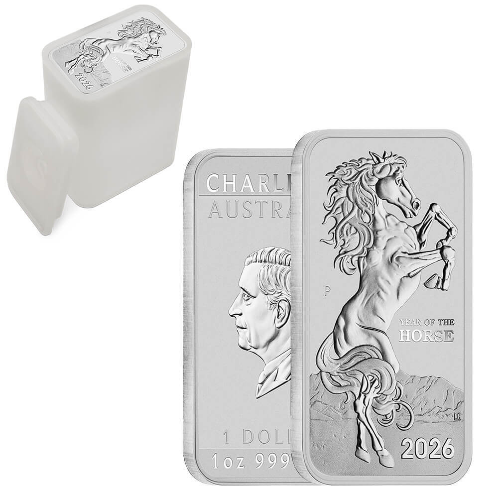 Tube of 20-2026 1 oz Perth Mint Lunar Horse Silver Coin Bar