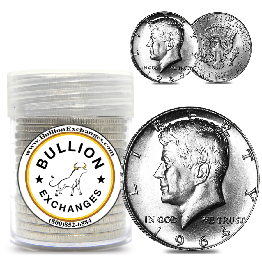 $10 Face Value 1964 Kennedy Half Dollars Silver | Bullion Exchanges
