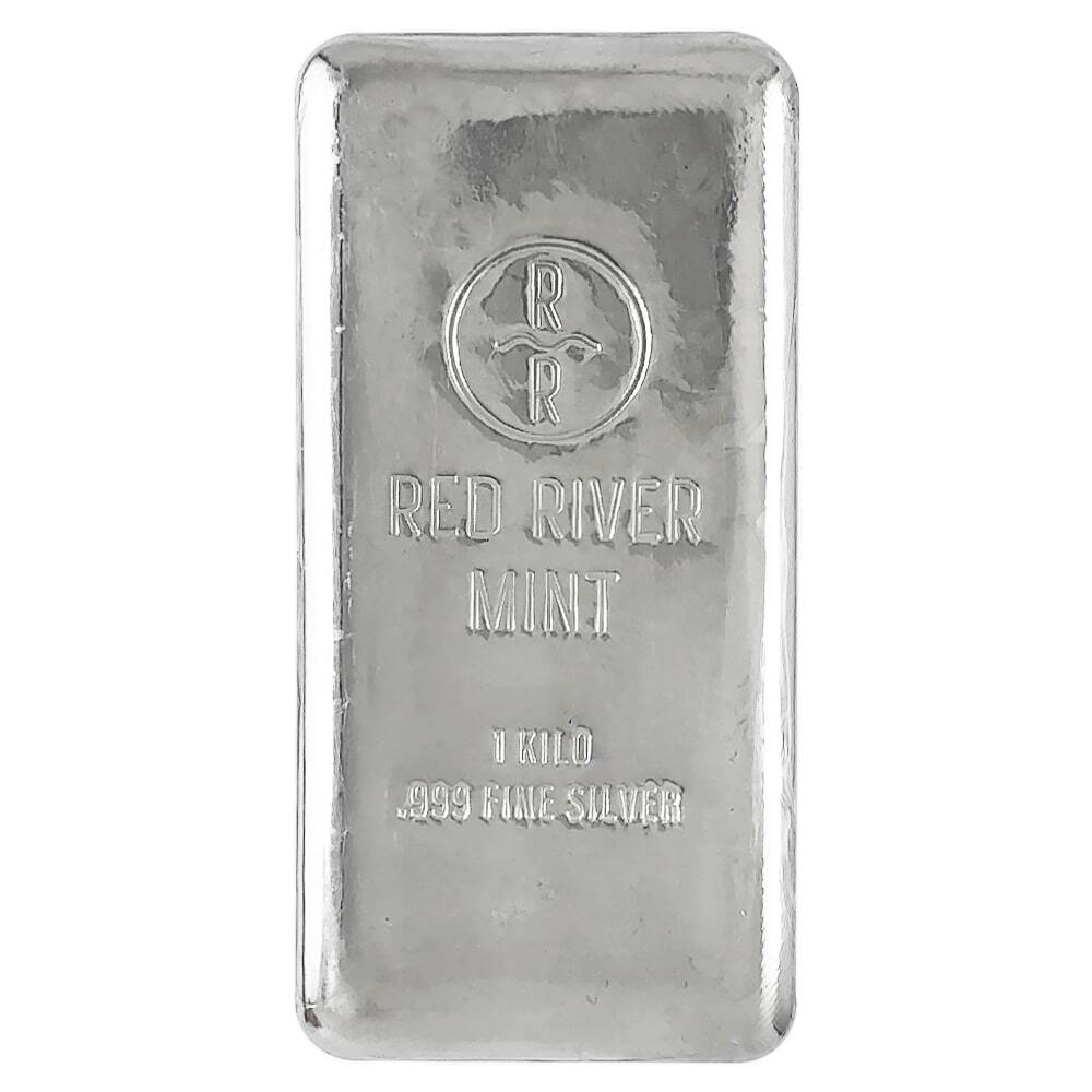 1 Kilo Red River Mint Silver Cast Bar .999 Fine