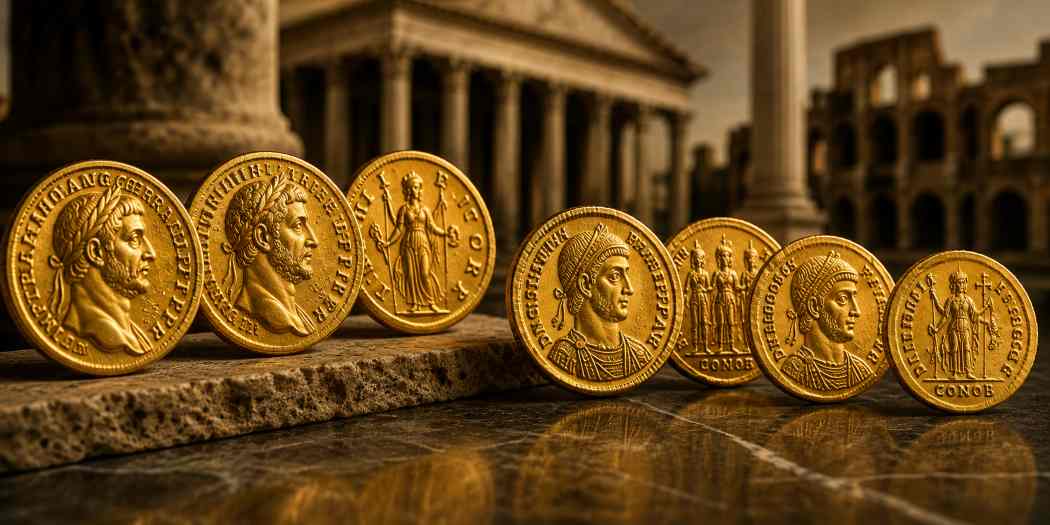 Roman Gold Coins: Aureus and Solidus Value Guide 100-400 AD