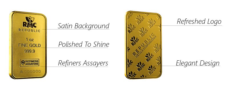 Republic Metals Gold Bar - RMC Design