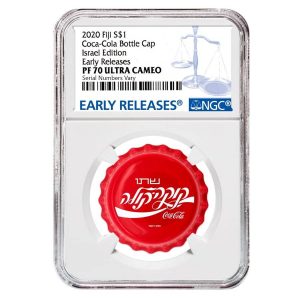 2020 Coca Cola bottle cap ISRAEL graded PF 70 silver Bullion Exchanges
